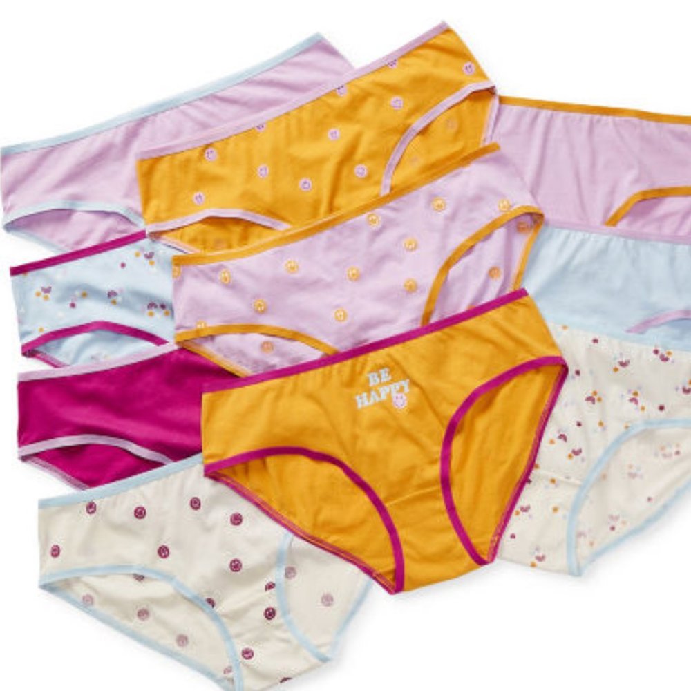 Thereabouts Cotton Little & Big Girls 10 Pack Hipster Panty